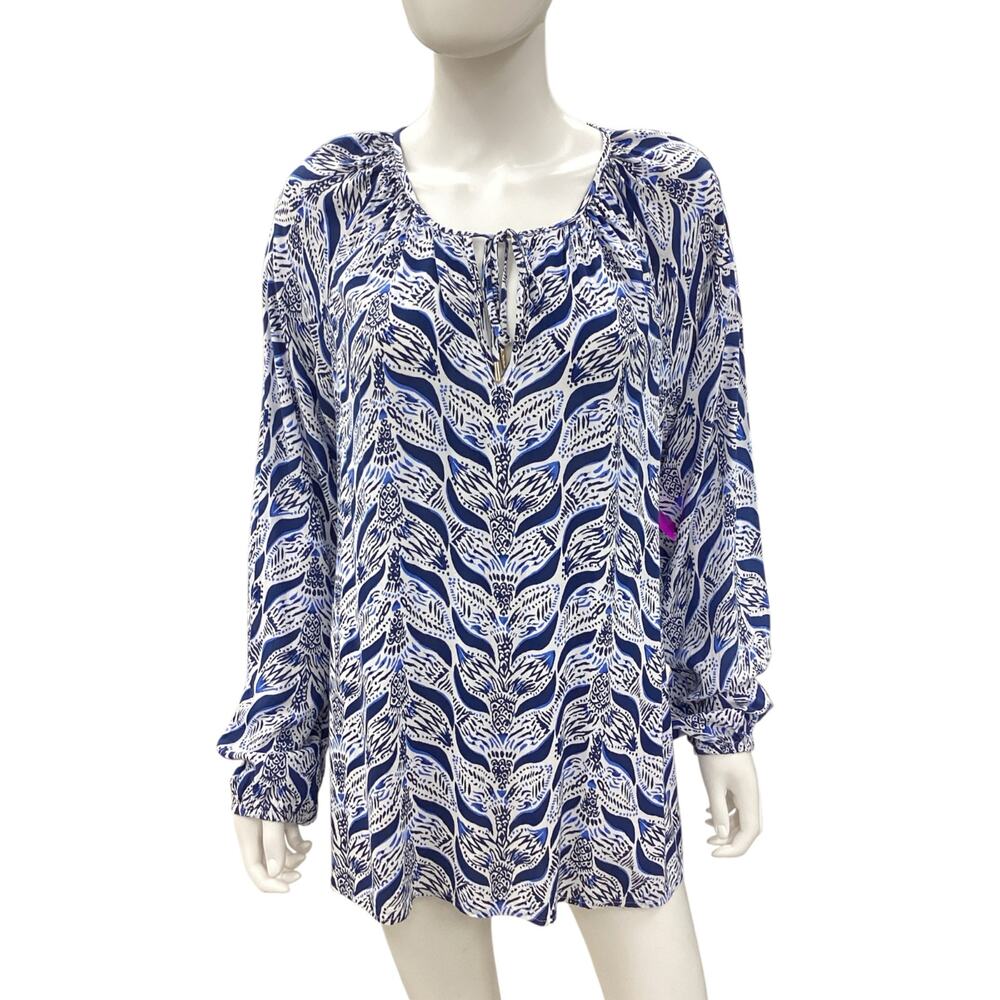 Lilly Pulitzer Blue and White Blouse